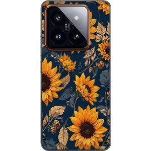 Xiaomi 14 Pro Transparent Mobilskal Solrosor