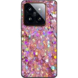 Xiaomi 14 Pro Transparent Mobilskal Glitter