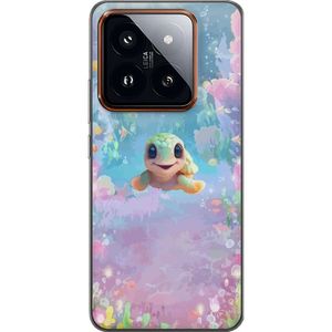Xiaomi 14 Pro Transparent Mobilskal Glad Sköldpadda