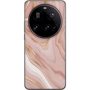 Xiaomi 15 Ultra Gennemsigtigt Telefoncover Ljusrosa marmor