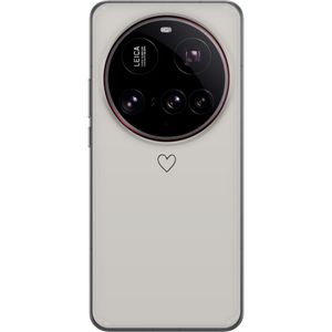 Xiaomi 15 Ultra Gennemsigtigt Telefoncover Grått hjärta