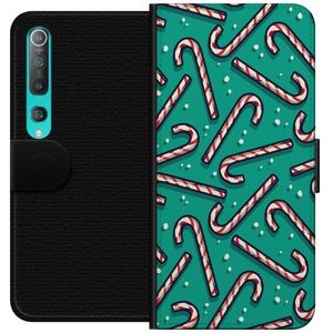 Xiaomi Mi 10 5G Sort Tegnebogsetui Polkagris Mönster