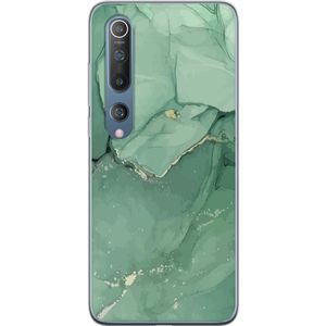 Xiaomi Mi 10 5G Gjennomsiktig Telefondeksel Grön Marmor