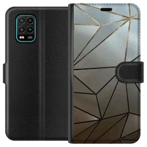 Xiaomi Mi 10 Lite 5G Sort Tegnebogsetui Mönster Rosé