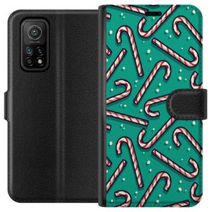 Xiaomi Mi 10T 5G Musta Lompakkokotelo Polkagris Mönster