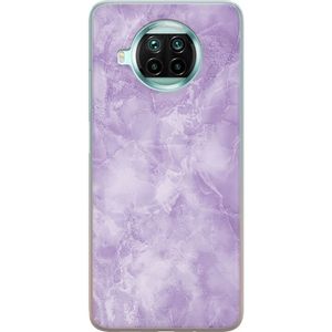 Xiaomi Mi 10T Lite 5G Transparent Mobilskal Lila marmor