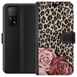 Xiaomi Mi 10T Pro 5G Musta Lompakkokotelo Leopardrosor