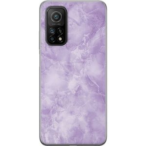 Xiaomi Mi 10T Pro 5G Transparent Mobilskal Lila marmor