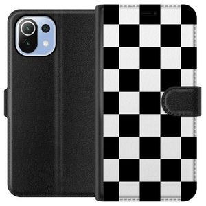 Xiaomi Mi 11 Lite Musta Lompakkokotelo Svart och Vitt