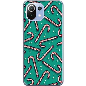 Xiaomi Mi 11 Lite Gjennomsiktig Telefondeksel Polkagris Mönster