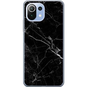 Xiaomi Mi 11 Lite Transparent Mobilskal Svart marmor