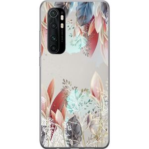 Xiaomi Mi Note 10 Lite Transparent Mobilskal Blommor