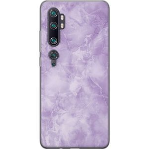 Xiaomi Mi Note 10 Pro Transparent Mobilskal Lila marmor