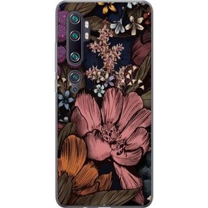 Xiaomi Mi Note 10 Pro Gjennomsiktig Telefondeksel Tecknade blommor