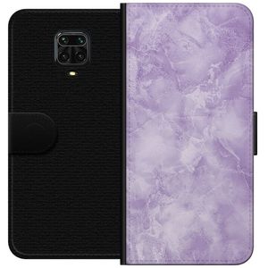 Xiaomi Redmi Note 9 Pro Svart Plånboksfodral Lila marmor