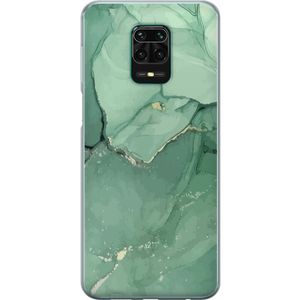 Xiaomi Redmi Note 9 Pro Transparent Mobilskal Grön Marmor