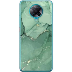 Xiaomi Poco F2 Pro Transparent Mobilskal Grön Marmor