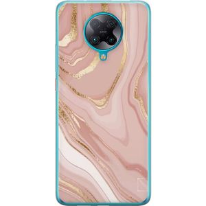 Xiaomi Poco F2 Pro Transparent Mobilskal Ljusrosa marmor