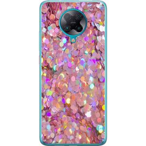 Xiaomi Poco F2 Pro Transparent Mobilskal Glitter