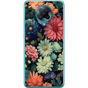 Xiaomi Poco F2 Pro Transparent Mobilskal Färglada blommor