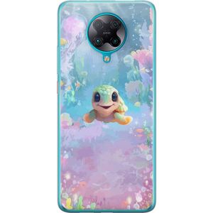 Xiaomi Poco F2 Pro Transparent Mobilskal Glad Sköldpadda