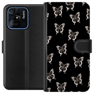 Xiaomi Redmi 10C Svart Plånboksfodral Flygfän