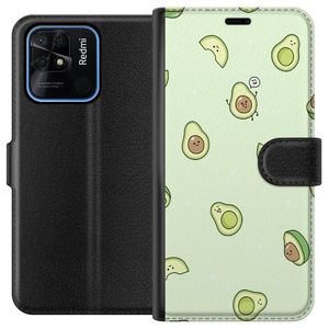 Xiaomi Redmi 10C Svart Plånboksfodral Avokado