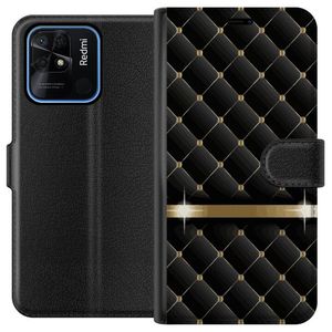 Xiaomi Redmi 10C Svart Plånboksfodral Lyxigt