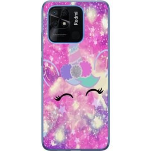Xiaomi Redmi 10C Gjennomsiktig Telefondeksel Glad Enhörning