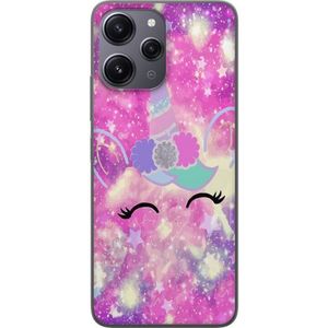 Xiaomi Redmi 12 Transparent Mobilskal Glad Enhörning