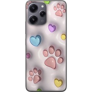 Xiaomi Redmi 12 Transparent Mobilskal Fluffiga Tassar