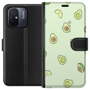 Xiaomi Redmi 12C Svart Plånboksfodral Avokado