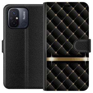 Xiaomi Redmi 12C Svart Plånboksfodral Lyxigt