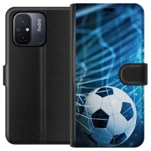 Xiaomi Redmi 12C Svart Plånboksfodral Fotboll