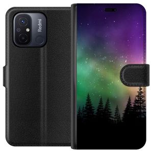 Xiaomi Redmi 12C Svart Plånboksfodral Norrsken