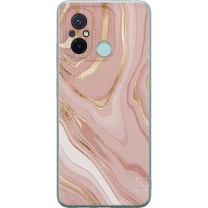 Xiaomi Redmi 12C Transparent Mobilskal Ljusrosa marmor