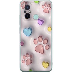 Xiaomi Redmi 12C Transparent Mobilskal Fluffiga Tassar