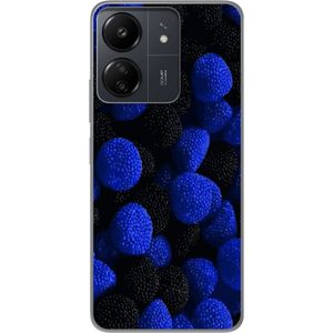 Xiaomi Redmi 13C Transparent Mobilskal Blå Sockerbitar