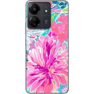 Xiaomi Redmi 13C Transparent Mobilskal Blomsterbukett
