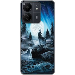 Xiaomi Redmi 13C Transparent Mobilskal Varjar på natten