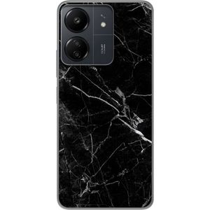 Xiaomi Redmi 13C Transparent Mobilskal Svart marmor