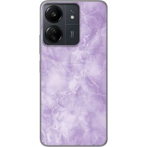 Xiaomi Redmi 13C Transparent Mobilskal Lila marmor