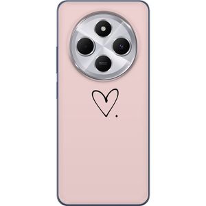 Xiaomi Redmi 14C Transparent Mobilskal Hjärta.