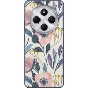 Xiaomi Redmi 14C Transparent Mobilskal Blomsterglädje