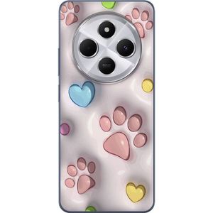 Xiaomi Redmi 14C Läpinäkyvä Puhelinkotelo Fluffiga Tassar