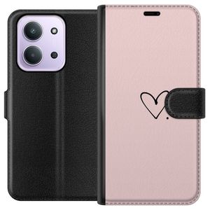 Xiaomi Redmi 15C Sort Tegnebogsetui Hjärta.