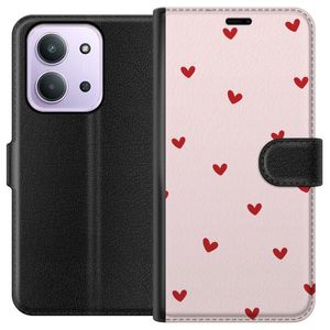 Xiaomi Redmi 15C Sort Tegnebogsetui Små Hjärtan