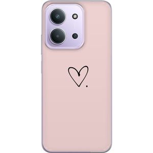 Xiaomi Redmi 15C Transparent Mobilskal Hjärta.