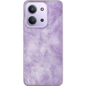 Xiaomi Redmi 15C Läpinäkyvä Puhelinkotelo Lila marmor