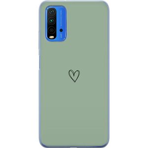 Xiaomi Redmi 9T Transparent Mobilskal Hjärta